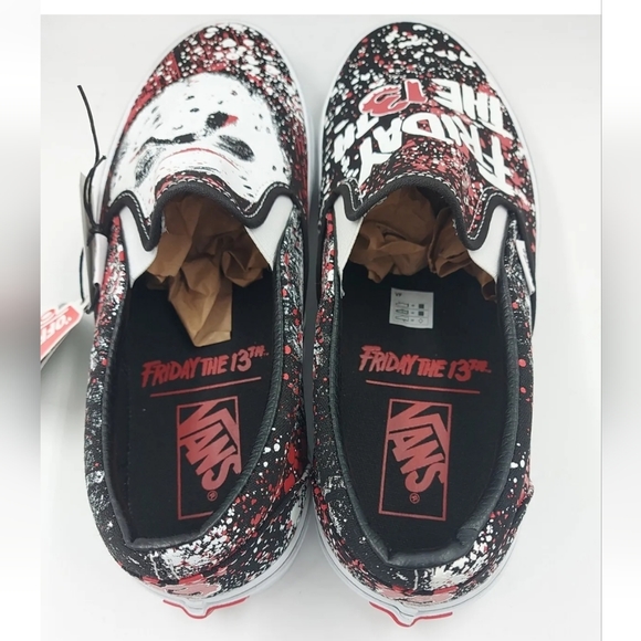 Vans HOUSE OF TERROR Classic Slip On Horror Friday 13th Glow in Dark NEW UK 9 - Picture 5 of 16